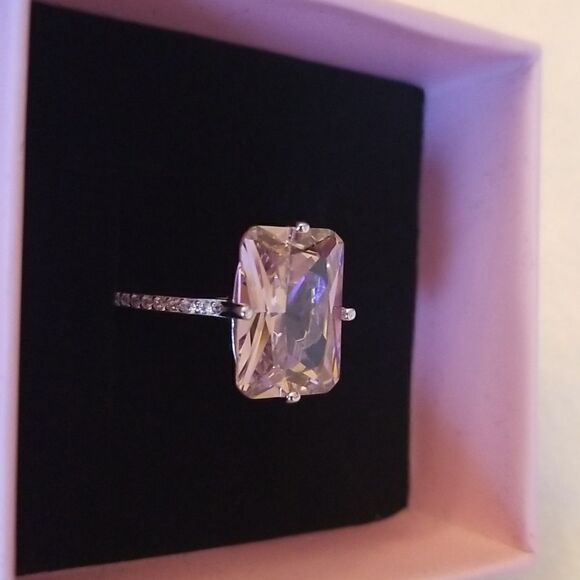 Pink zircon size 8 ring S925 - Picture 2 of 9